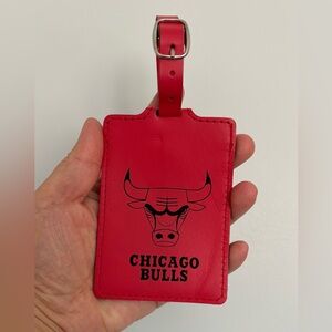 2/$10 Chicago Bulls Faux Red Leather Luggage Tag